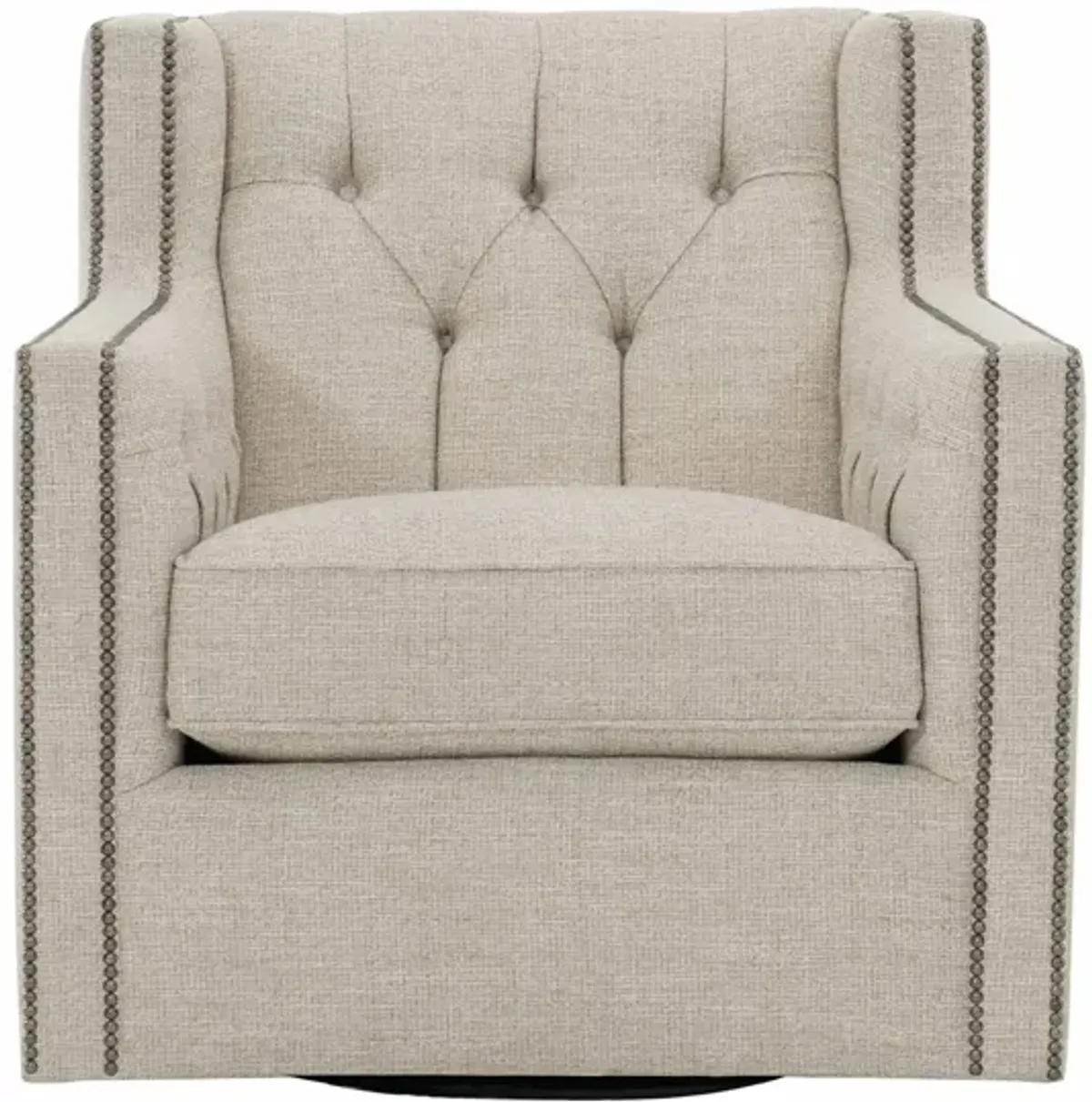 Candace Swivel Chair in Beige by Bernhardt