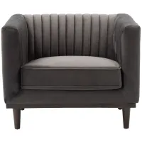 Sage Velvet Club Chair in Stone Grey Velvet by LH Imports Ltd