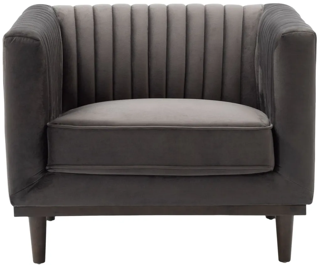 Sage Velvet Club Chair in Stone Grey Velvet by LH Imports Ltd