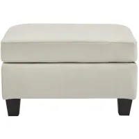 Grant Leather Ottoman in Off-White;White by Ashley Furniture