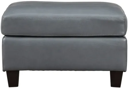 Grant Leather Ottoman in Gray by Ashley Furniture