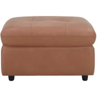 Damar Leather Ottoman in Brown by Chateau D'Ax