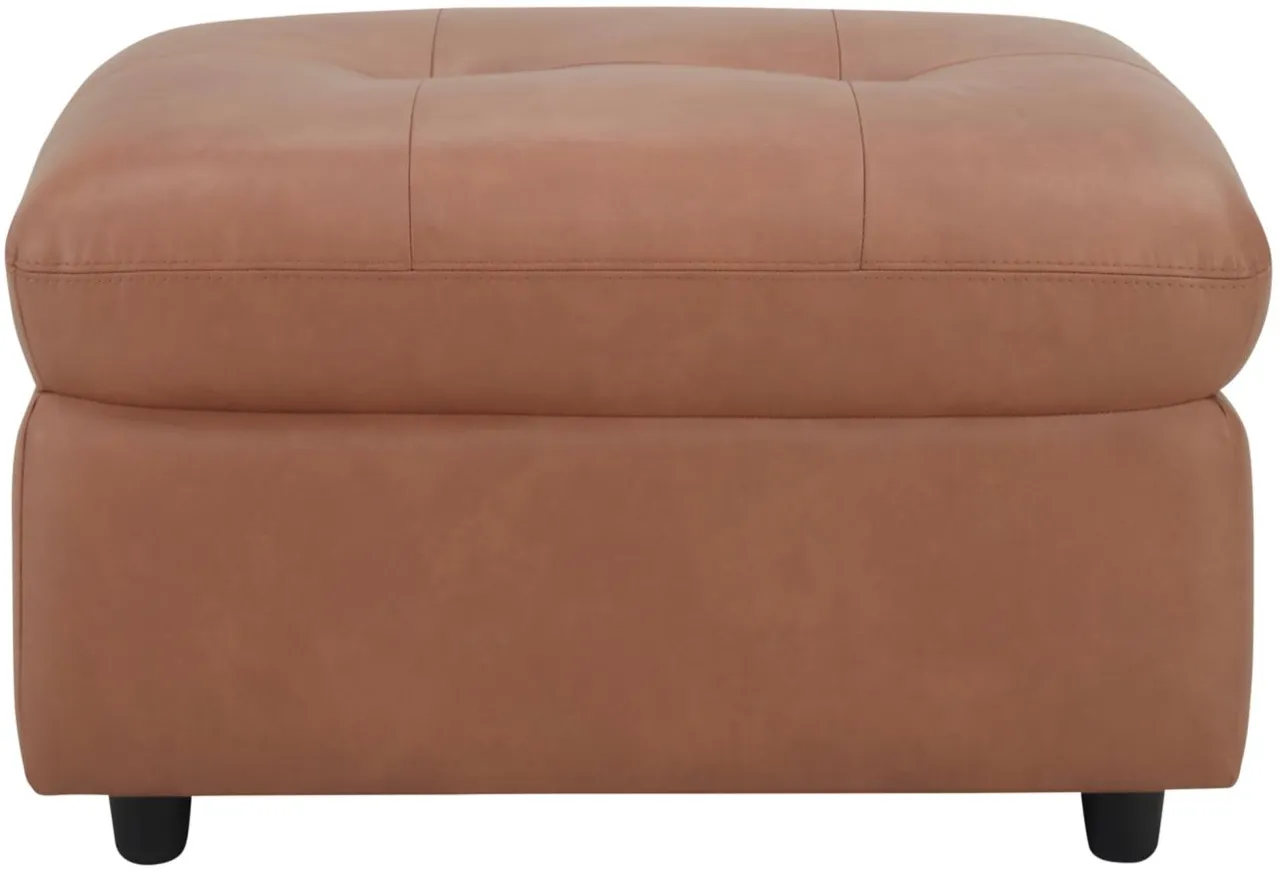 Damar Leather Ottoman in Brown by Chateau D'Ax