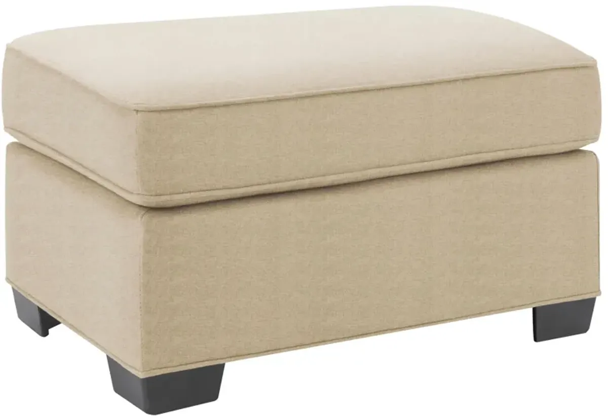 Glendora Ottoman in Santa Rosa Linen by H.M. Richards