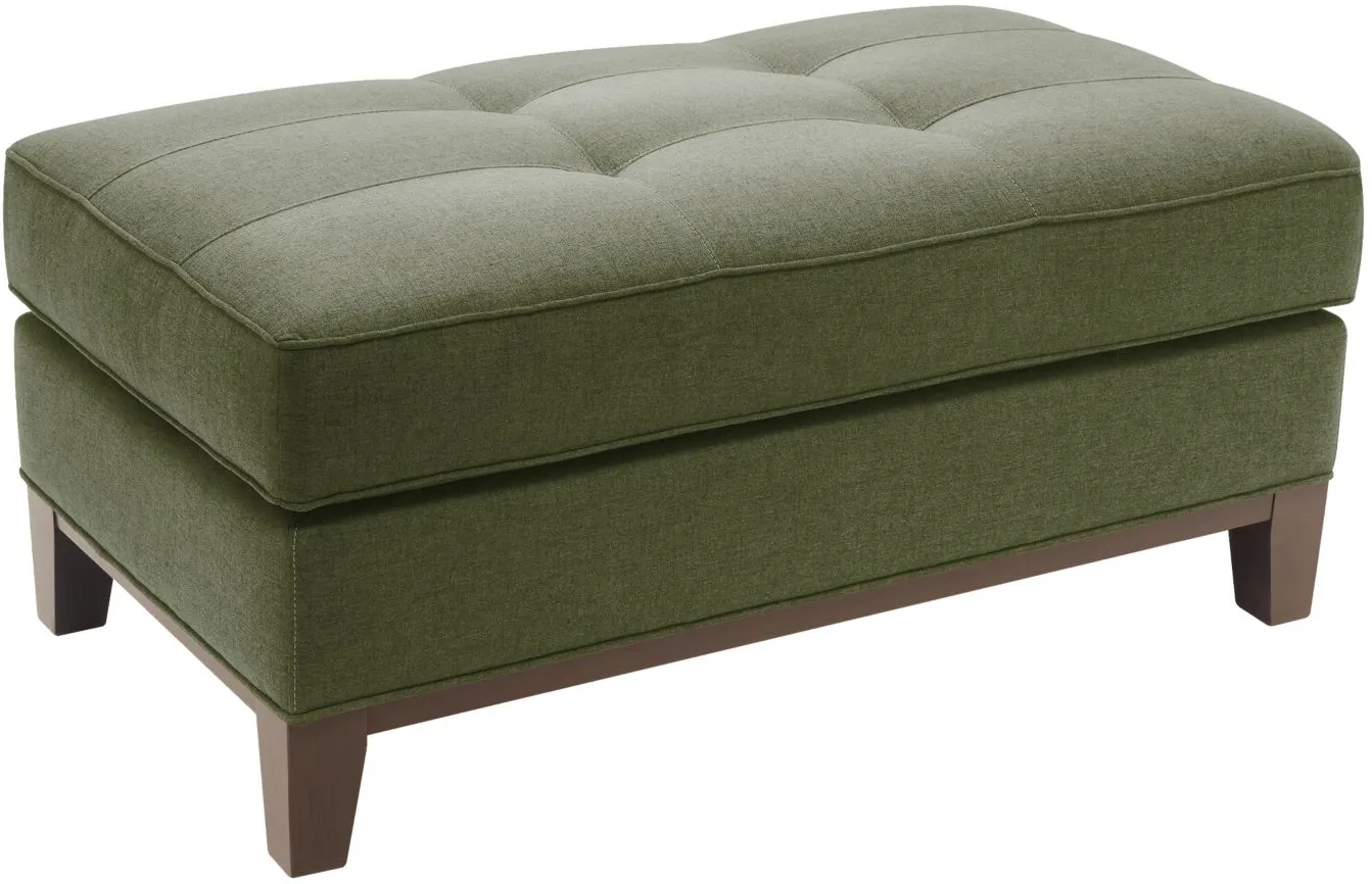 Macauley Ottoman in Suede So Soft Pine by H.M. Richards