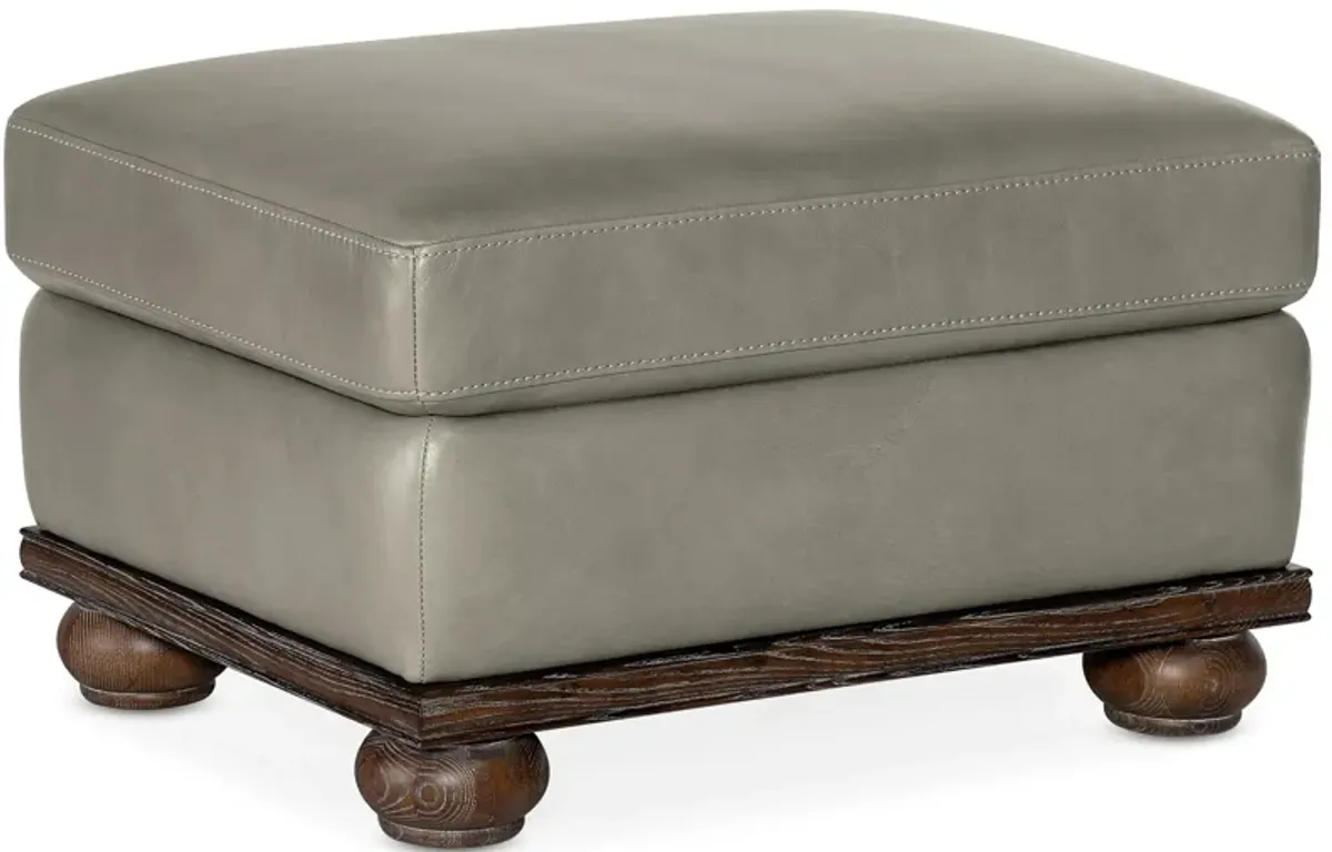 William Ottoman in Derrick Gray Linen by Hooker Furniture