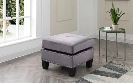 Nailer Ottoman in Gray by Glory Furniture