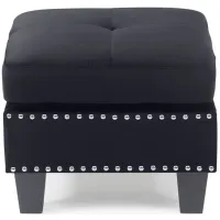 Nailer Ottoman in Black by Glory Furniture