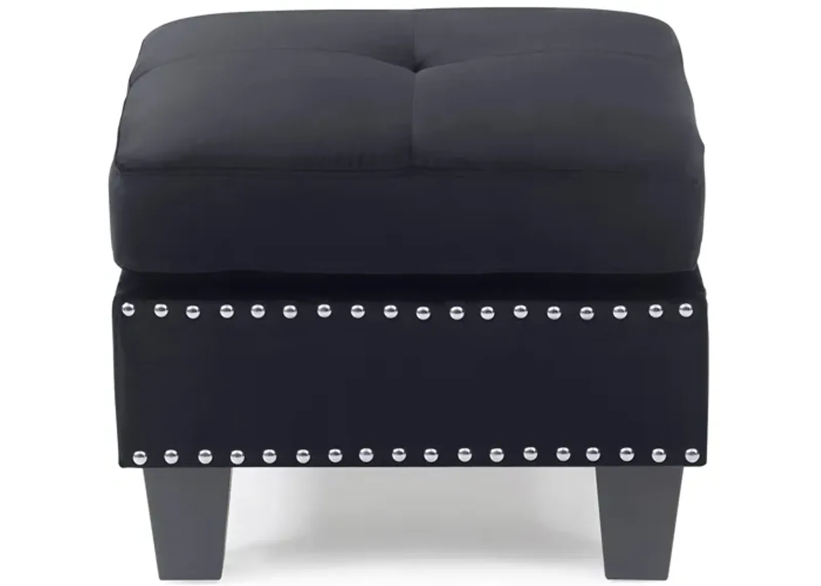 Nailer Ottoman in Black by Glory Furniture