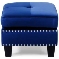 Nailer Ottoman in Navy Blue by Glory Furniture