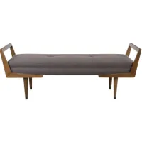 Waylon Bench in Taupe Gray by Uttermost