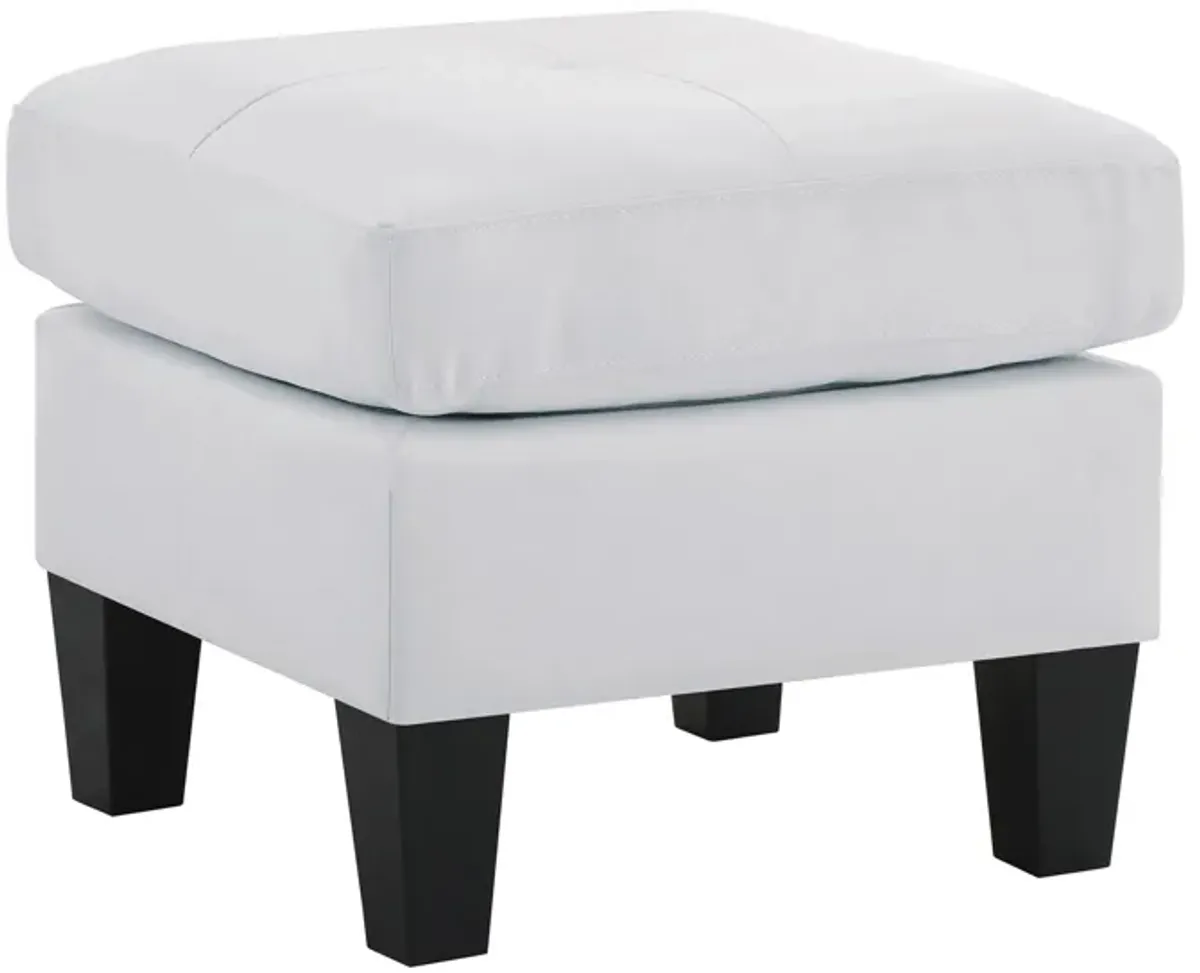 Newbury Ottoman by Glory Furniture in White by Glory Furniture