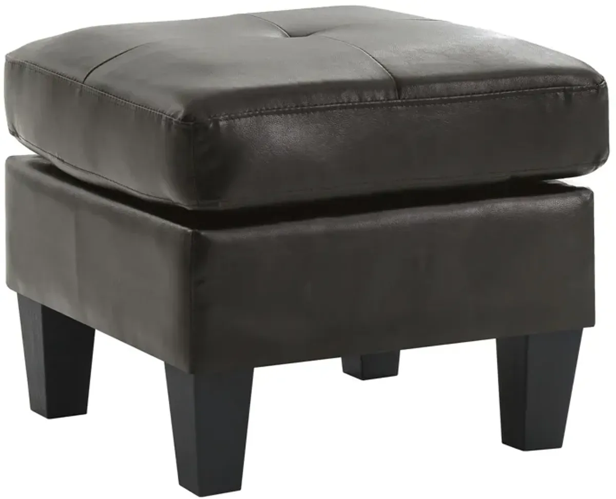 Newbury Ottoman by Glory Furniture in Black by Glory Furniture