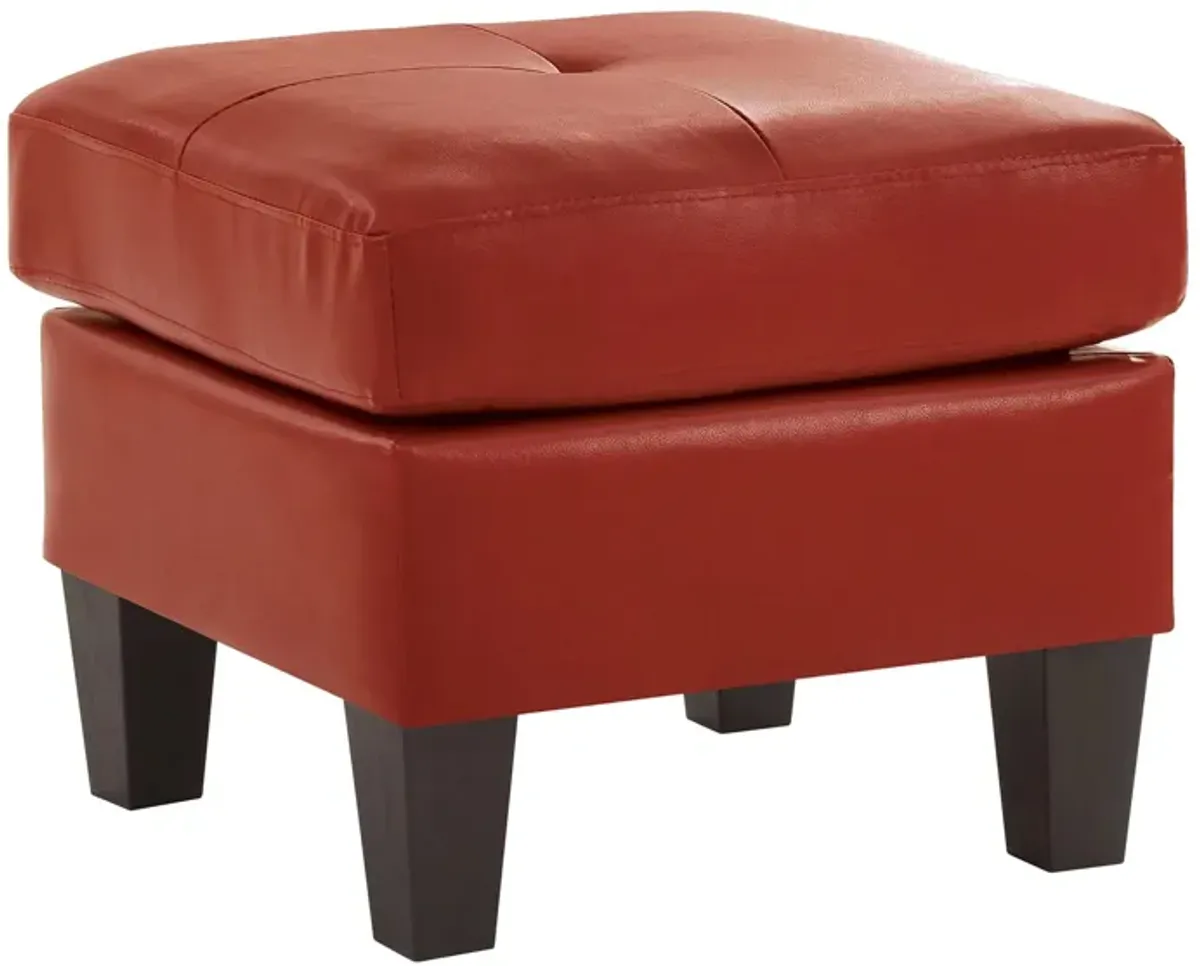 Newbury Ottoman by Glory Furniture in Red by Glory Furniture