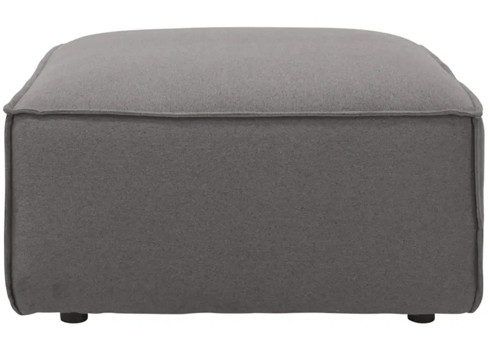 Loris Chenille Ottoman in Gray by Aria Designs