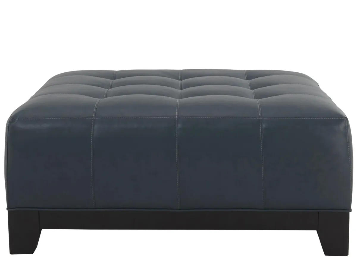 Bayside Cocktail Ottoman in Dark Navy by H.M. Richards