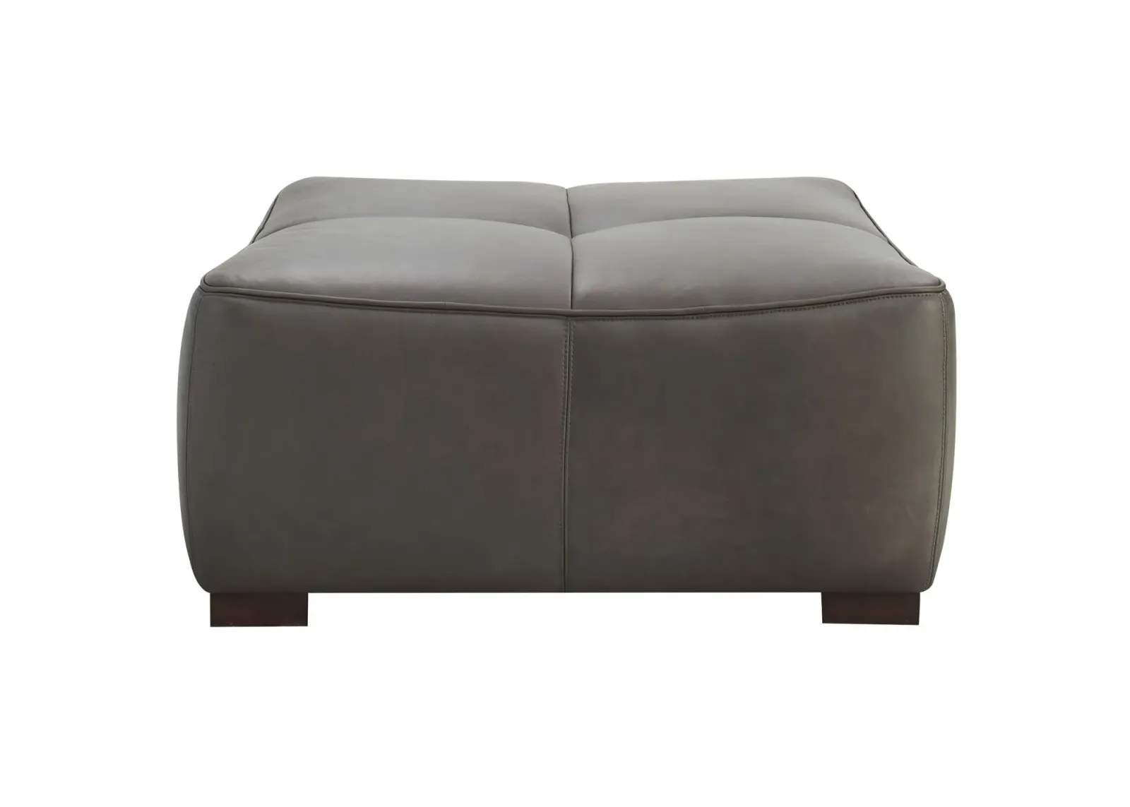 Burchill Leather Cocktail Ottoman in Brown by Davis Intl.