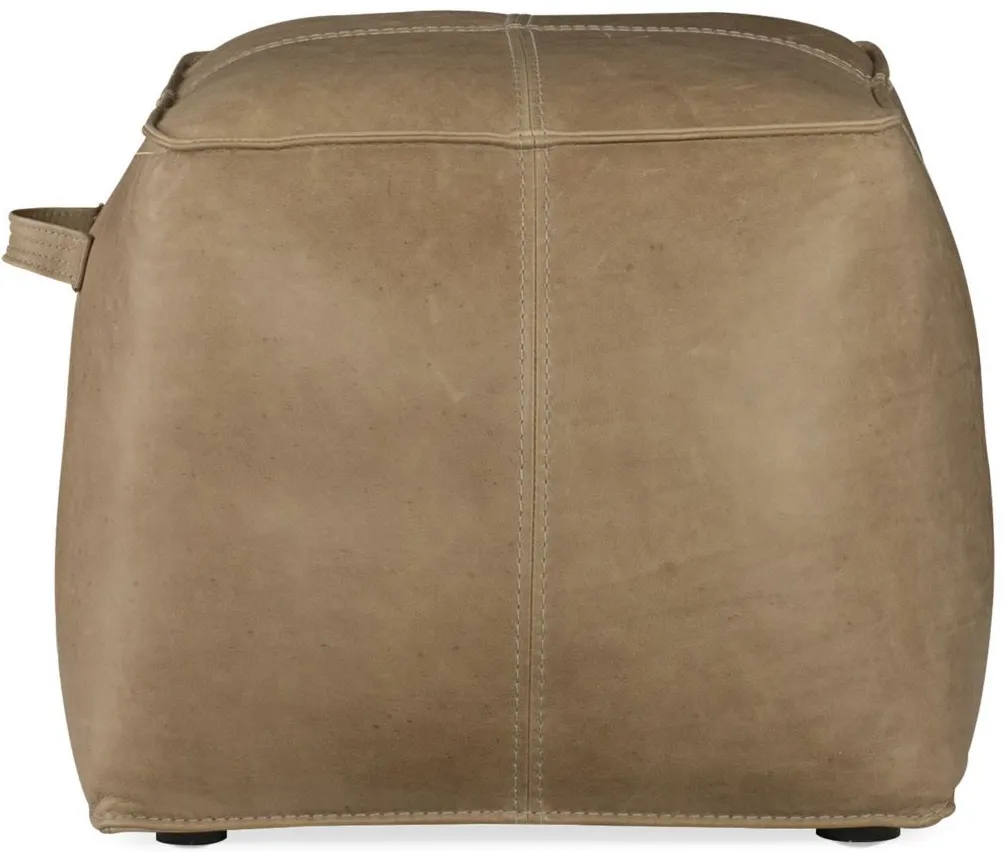 Dizzy Leather Ottoman in Brown by Hooker Furniture