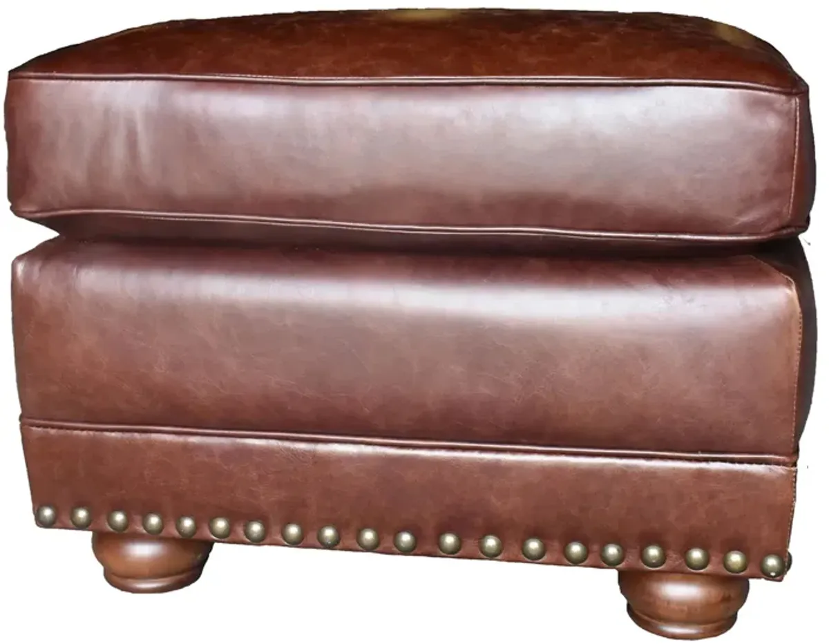 Hardwick Ottoman in Cocoa Brompton by Lea Unlimited