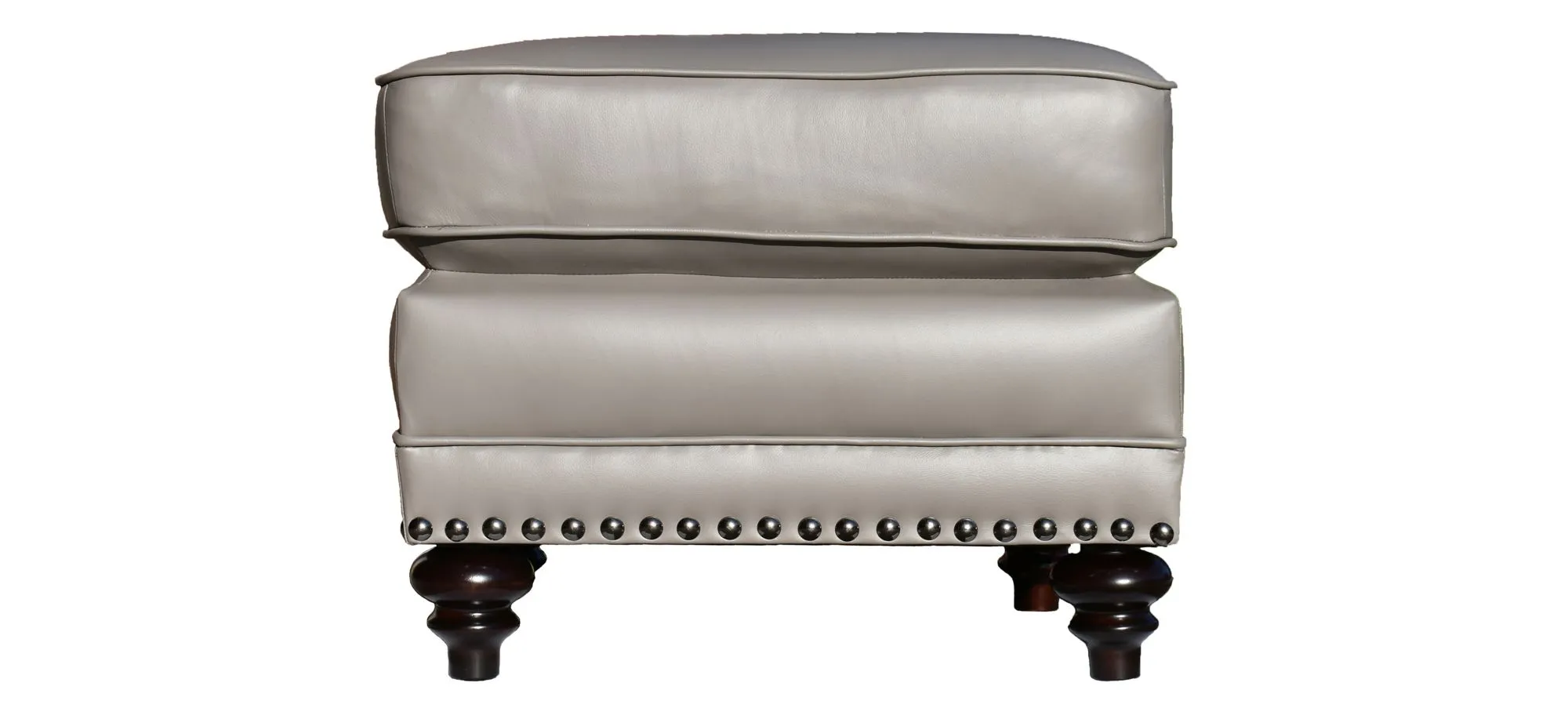 Victoria Ottoman in Metropolitan Grey by Lea Unlimited