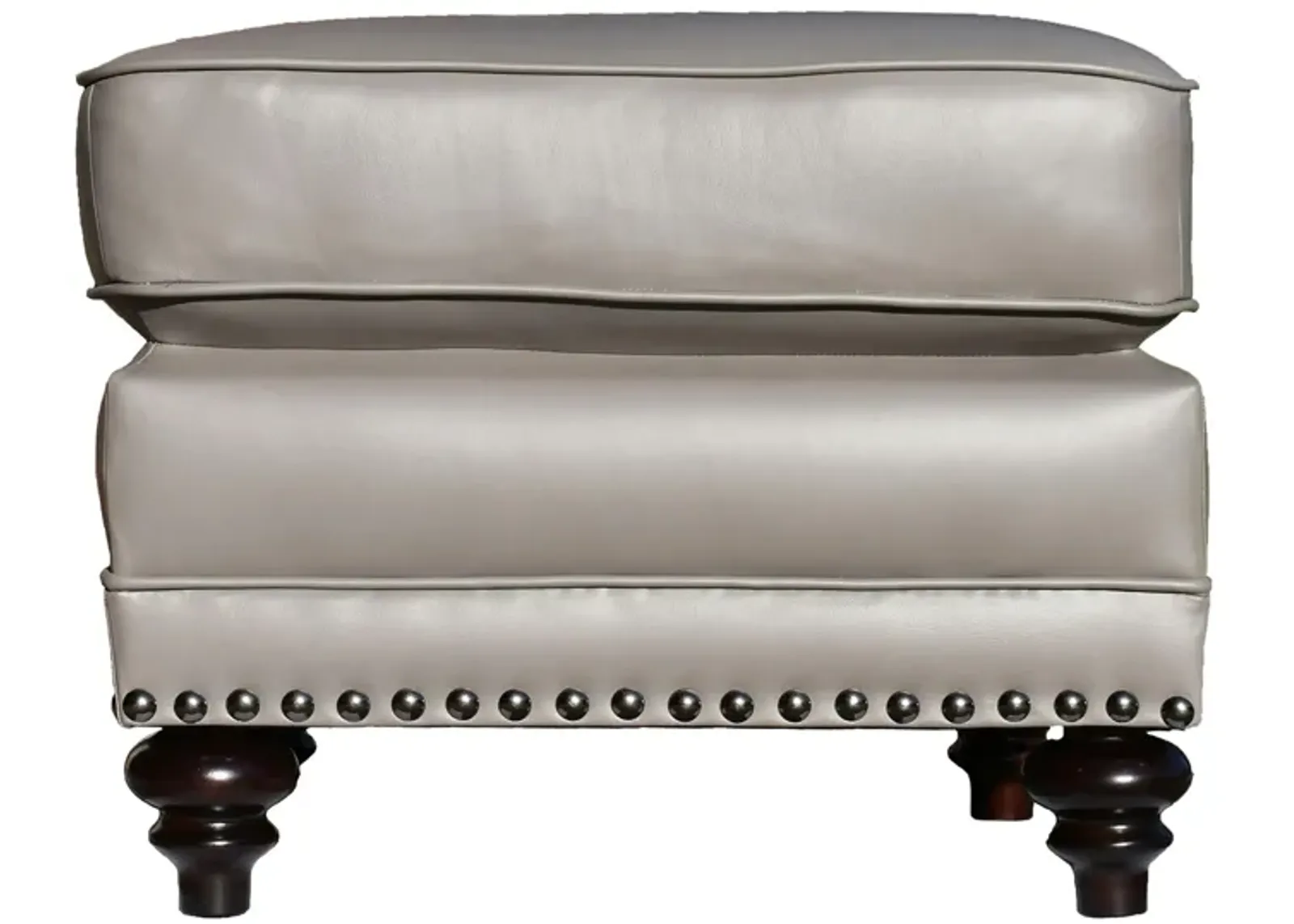 Victoria Ottoman in Metropolitan Grey by Lea Unlimited