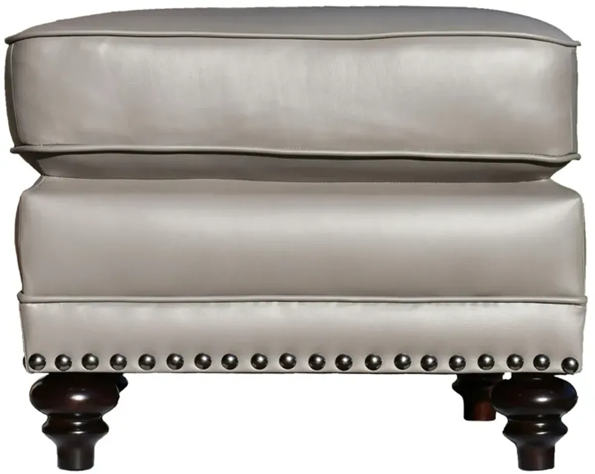 Victoria Ottoman in Metropolitan Grey by Lea Unlimited