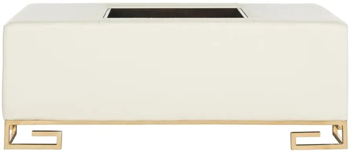 Vanessa Tray Ottoman in Creme by Safavieh