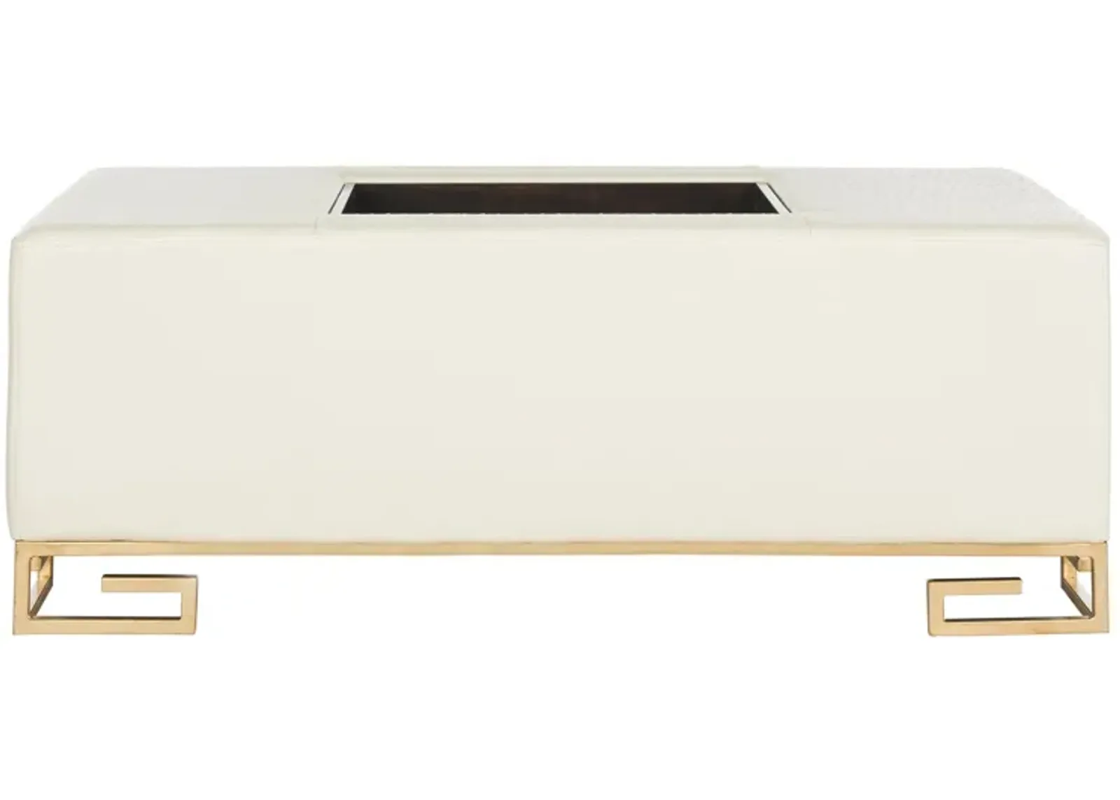 Vanessa Tray Ottoman in Creme by Safavieh