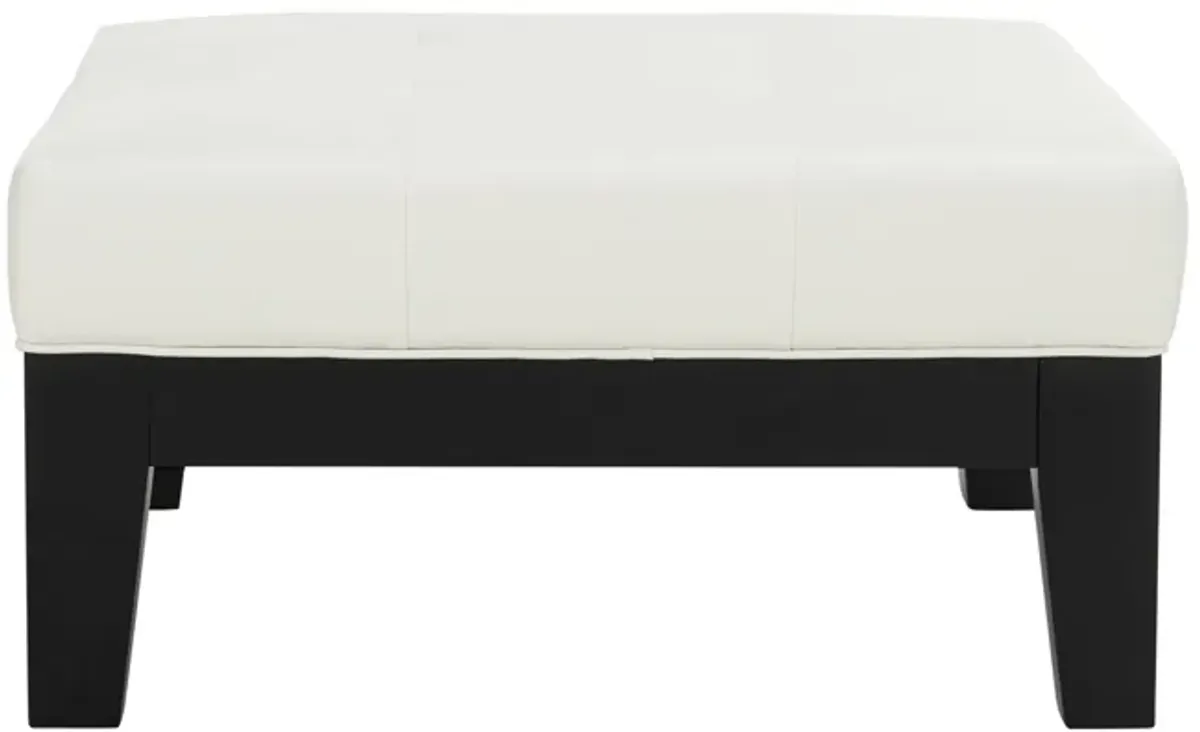 Joanie Square Ottoman in White by Safavieh