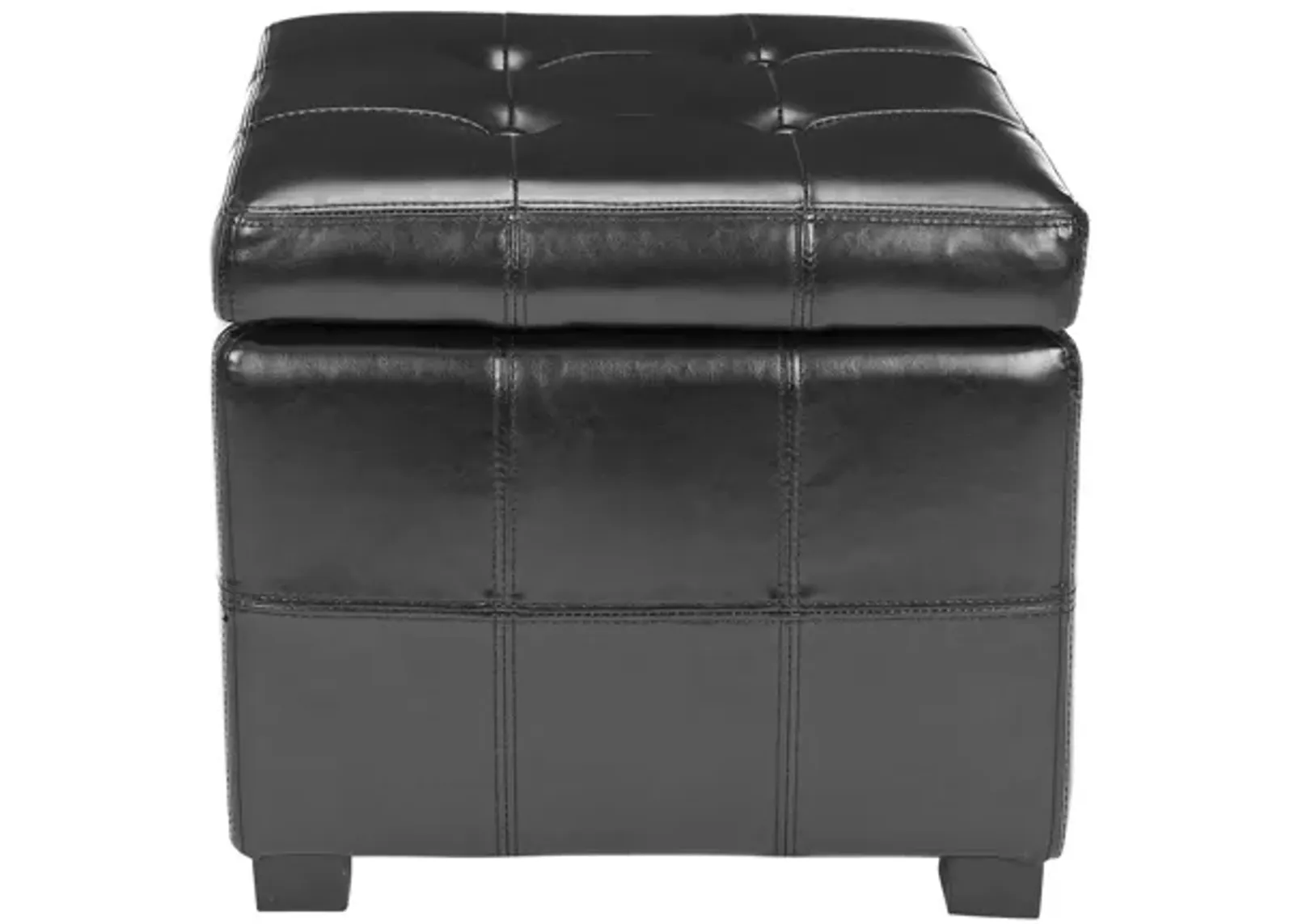 Patrice Tufted Ottoman in Black by Safavieh