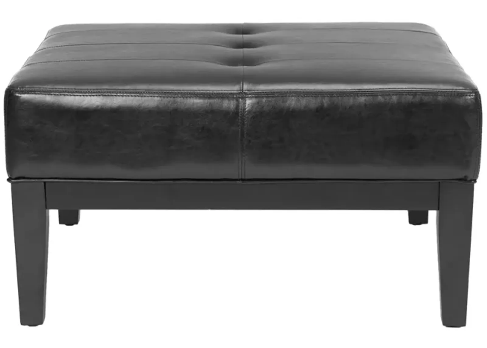 Tanith Square Cocktail Ottoman in Black by Safavieh