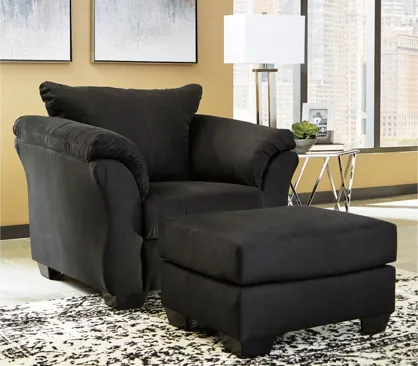 Whitman Ottoman in Black by Ashley Furniture