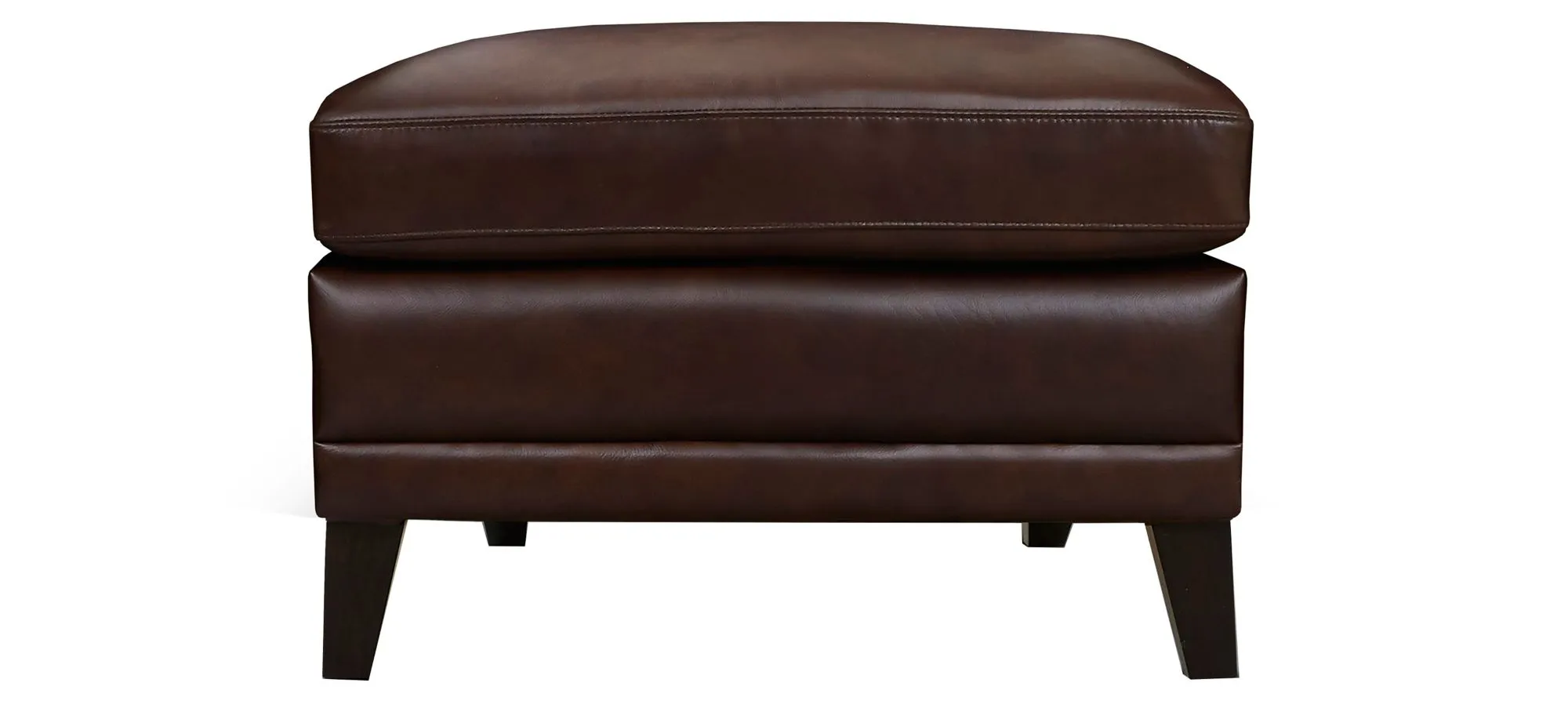 Soler Ottoman in Brown by GTR Leather Inc