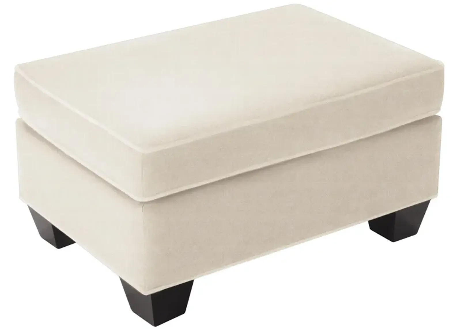 Briarwood Microfiber Ottoman in Sugar Shack Alabaster by H.M. Richards