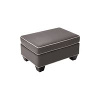 Briarwood Microfiber Ottoman in Suede So Soft Slate/Lt Taupe by H.M. Richards