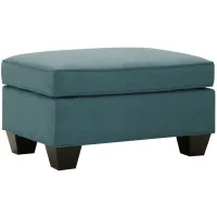 Briarwood Microfiber Ottoman in Santa Rosa Turquoise by H.M. Richards