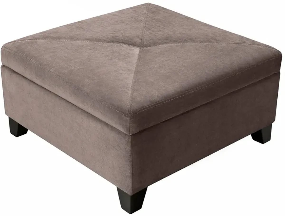 Artemis II Storage Ottoman in Gypsy Truffle by Jonathan Louis