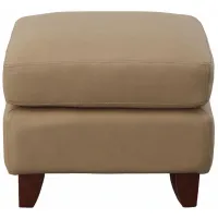 Pavia Ottoman in Denver Fawn by Omnia Leather