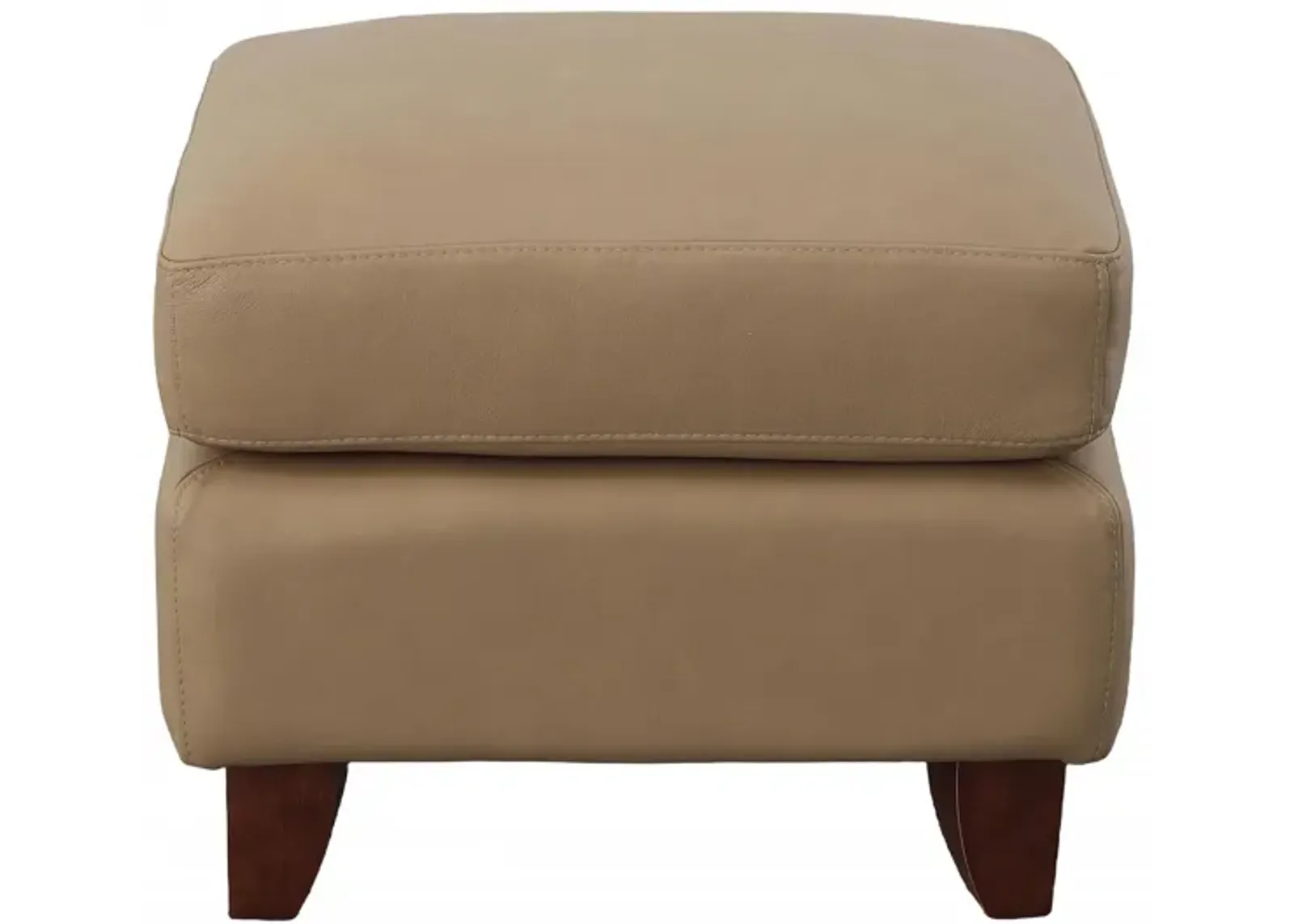 Pavia Ottoman in Denver Fawn by Omnia Leather