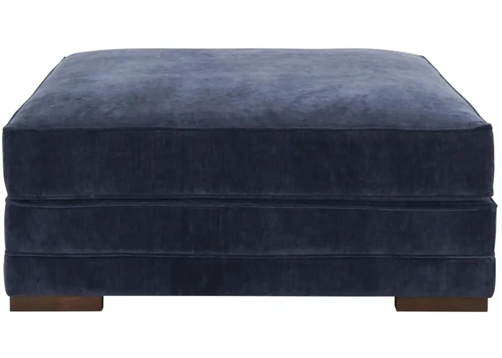 Remmi Cocktail Ottoman in Amici Indigo by Jonathan Louis