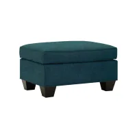 Briarwood Microfiber Ottoman in Elliot Teal by H.M. Richards