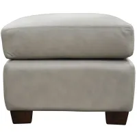 Albany Ottoman in Urban Arctic by Omnia Leather