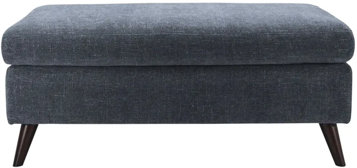 Caruso Cocktail Ottoman in Camila Indigo by H.M. Richards