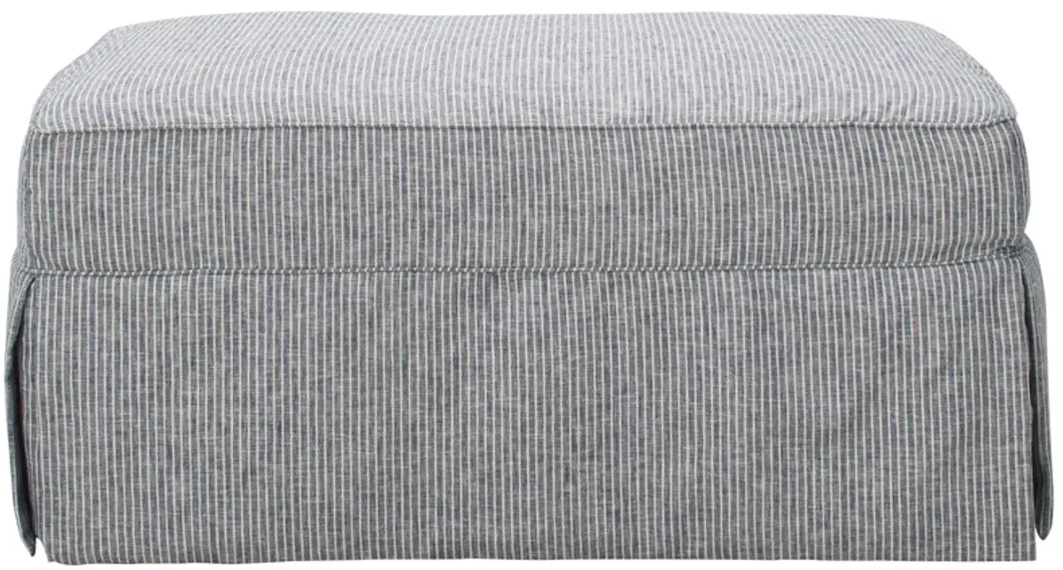 Lakeside Ottoman in Denim by H.M. Richards