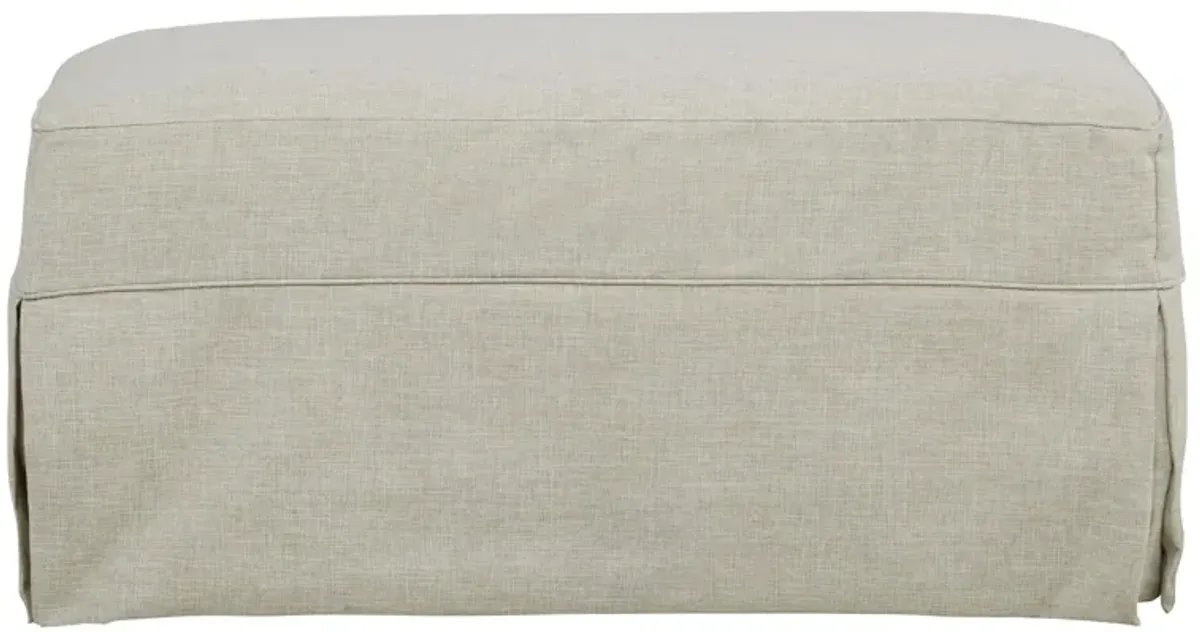 Lakeside Ottoman in Haven Linen by H.M. Richards