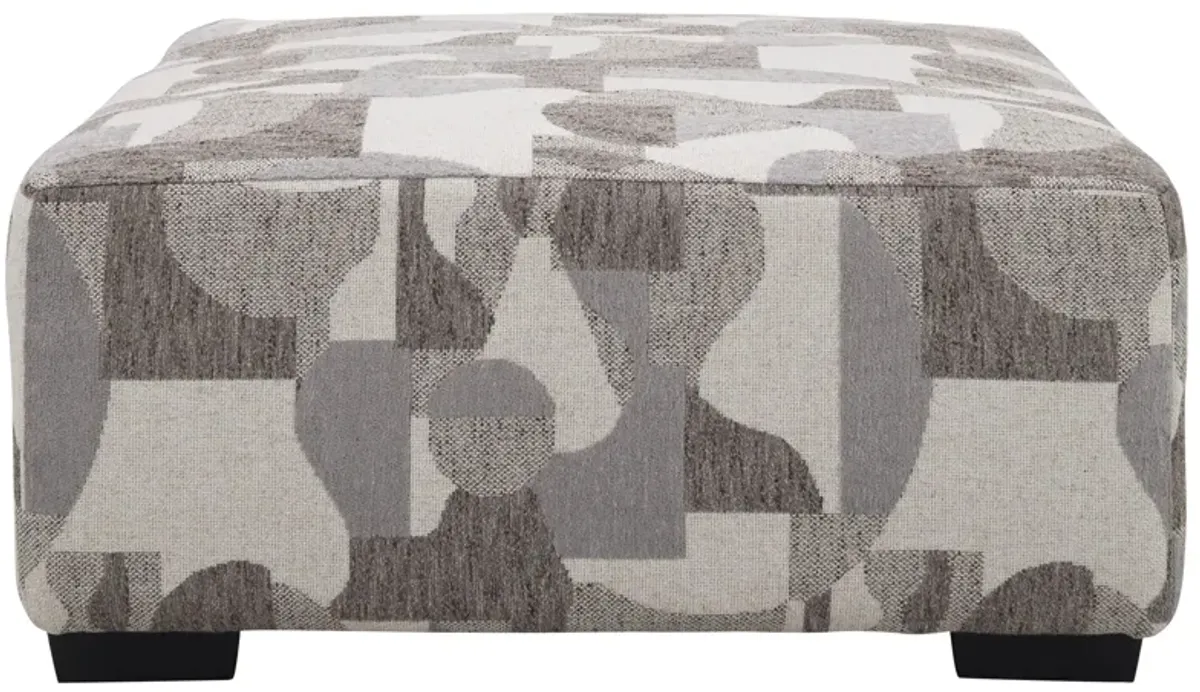 Carter Cocktail Ottoman in Brown, Off-White, Gray, Beige by Bellanest