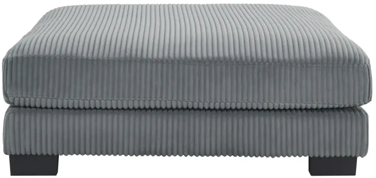 Maverick Cocktail / Bumper Ottoman in Corduroy Gray by Bellanest