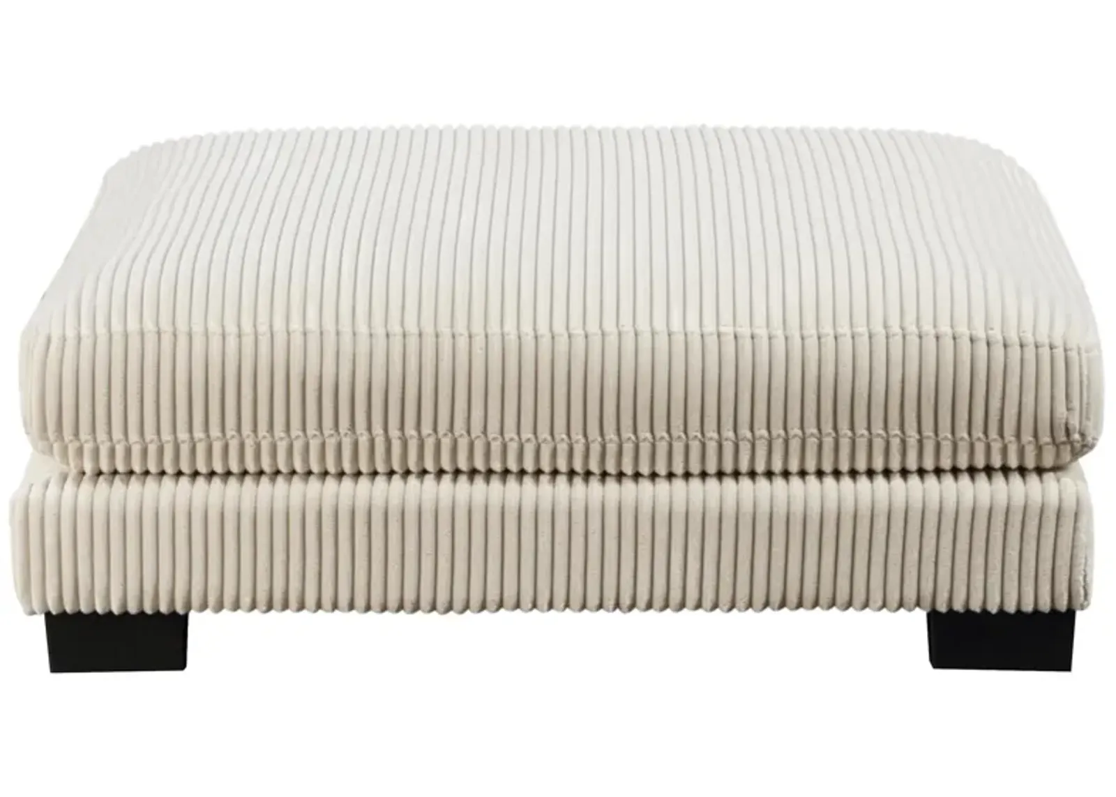 Maverick Cocktail / Bumper Ottoman in Corduroy Beige by Bellanest