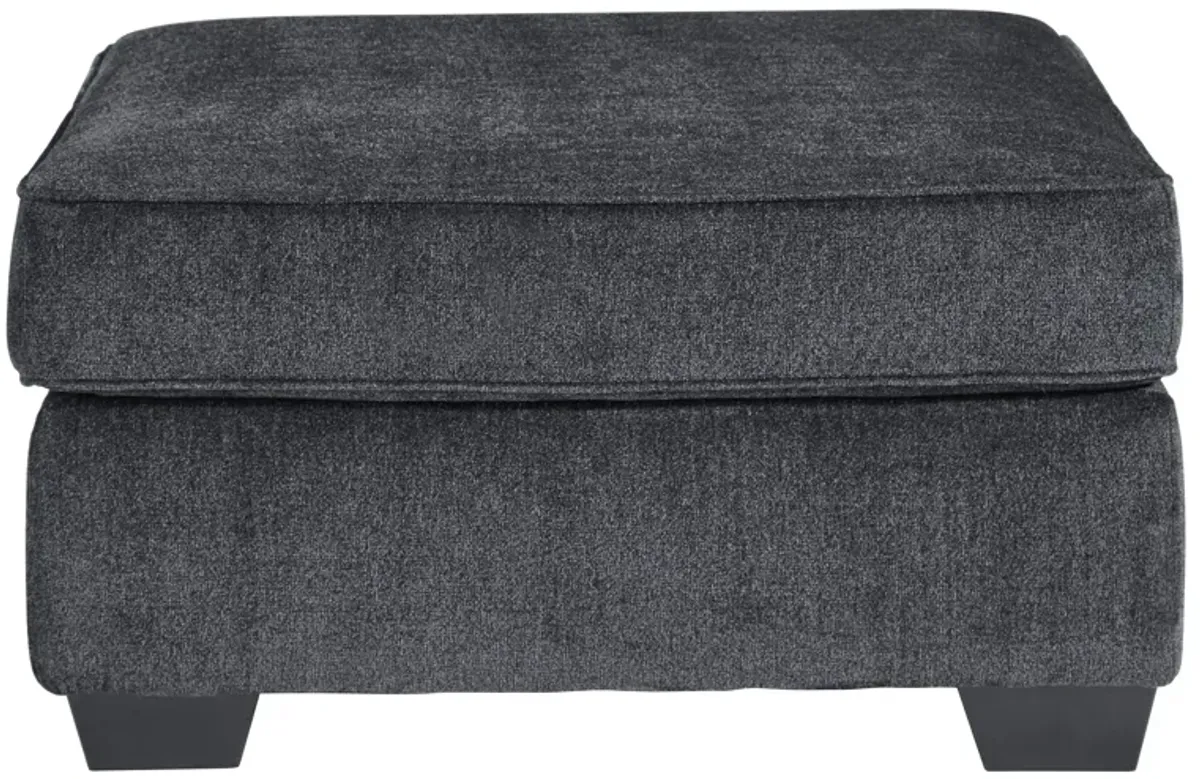 Adelson Chenille Cocktail Ottoman in Slate Gray by Ashley Furniture