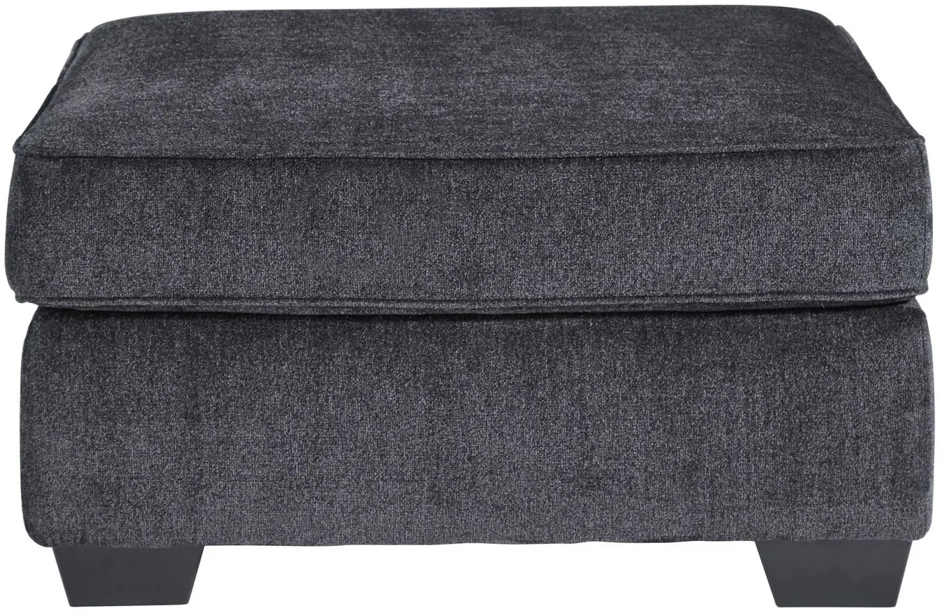 Adelson Chenille Cocktail Ottoman in Slate Gray by Ashley Furniture